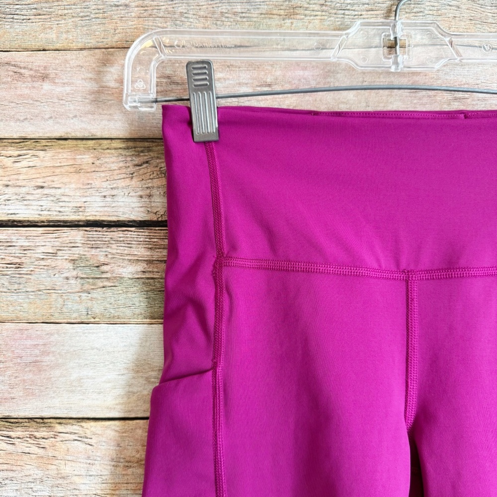 Athleta Women's Magenta Pink Ulitimate Stash Pocket 7" Biker Spandex Shorts XS - Picture 3 of 8